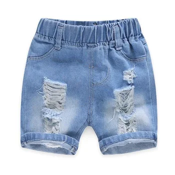 Baby Boy Shorts Jeans 2020 Summer Boys Printing Denim Casual Cotton Kids Short Pants For Children Панталони 2-7 Години Облекло