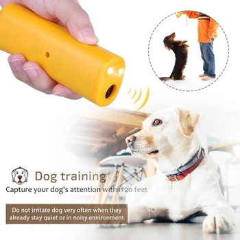 Pet Dog Repeller Против Barking Bark Stop Training Device Trainer LED Ultrasonic 3 In 1 Против Barking Ultrasonic Without Battery