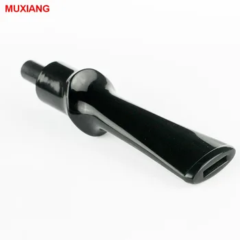 MUXIANG Tobacco Pipe Fittings Black Straight Седловина 3 мм Metal Filter Acrylic САМ Briar Wood Smoking Pipe Mouthpieces be0060