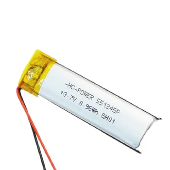 3.7 V 230mAh 551245 полимерна литиево-йонна батерия за GPS ЗАПИС на MP3
