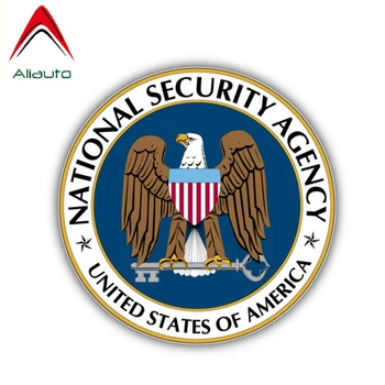 Aliauto Personality Car Sticker National Security Agency America Flag Водоустойчив Светоотражающая стикер Аксесоари PVC,12 сантиметра*12 сантиметра