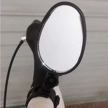 2 елемента Велосипедни Огледала за Обратно виждане Огледала Волан Колоездене за Обратно виждане МТВ Велосипед Силиконова Дръжка Огледало за Обратно виждане 70*50 мм