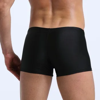 2021 Men Beach Swimming Trunks Male Дишаща Slim Swimsuit Pants Not Men ' s Pockets Boxer Briefs мъжки бански за море