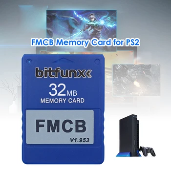 ALLOYSEED FMCB Free Mcboot Card 32mb Save Games Memory Card for Playstation2 Retro Video Game Console Blue Red Different Colors