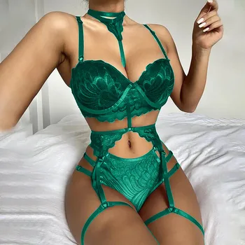 2021 New Ladies Strap Дантела Самоделни Плетене Cutout Teddy Lingerie Бродерия Марлевое Бельо За Секс Tenue Femme Erotique
