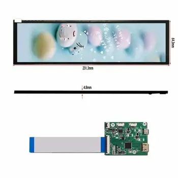 Оригинален 8,8-инчов 1920x480 LCD екран HSD088IPW1-B00 60hz Mipi USB контролер Такса