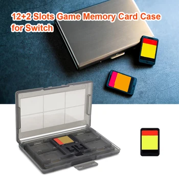 12+2 Слота ABS Игра Memory Card Case Притежателя Патрон за Nintendo Switch Storage Holder Кутия за Nintendo Switch