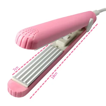 Мини утюжок за коса розова дървесина плоча електрическа плойка curl modeling tools