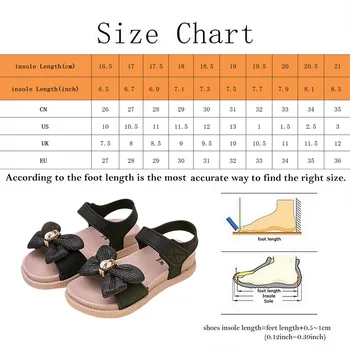 Плажни Обувки за момичета подметка Детски сандали с отворени пръсти за момичета Кожени сандали С лък-пеперуда Годишни деца