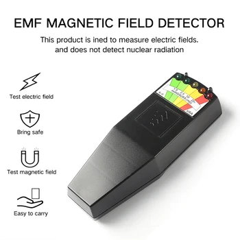 K2 Електромагнитно Поле, EMF Гаус Meter Radiation Hunting Детектор Преносим Монитор Магнитното поле на ЕМП 5 LED Гаус Meter