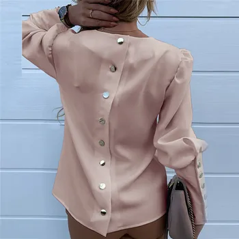 Дамска блуза с дълъг Ръкав Нова Мода Цип Модел Пролетни блузи, Дамски Ежедневни Свободни Топове Дамски Горната риза