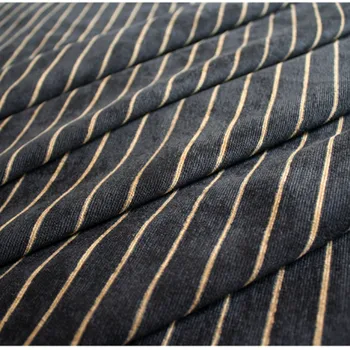 Половин метър Есен зима дъното на черно хакове ивица печат от рипсено кадифе, памук плат за рокли риза палта панталони материал T862