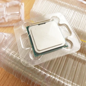 10шт кутии за Съхранение Сгъваем Калъф Процесор AMD Box Пластмасова Защита За Intel 775/1155/i3/i5/i7/940/AM4 IC Чипсет Прозрачна Кутия
