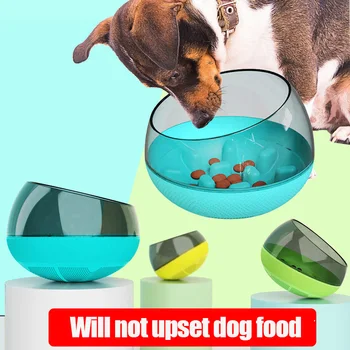 New Hot Пет Slow Устройство Bowl Round Tumbler Dog Bowl Food Container for for Cat and Dogs USJ99