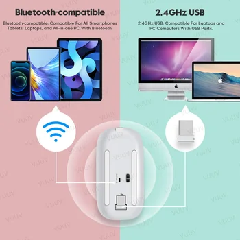 Bluetooth-съвместима Клавиатура Мишка За Android и iOS и Windows Phone Tablet Универсална Кръгла Безжична Клавиатура keycap За iPad Pro