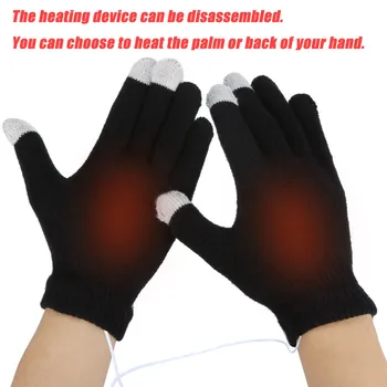 Отопление Ръкавици USB Топло за Ръце Унисекс Сензорен Екран Зима Топлинна Топло Колоездене на Велосипед Открит Ски Ръкавици Пълен Пръст#dg4