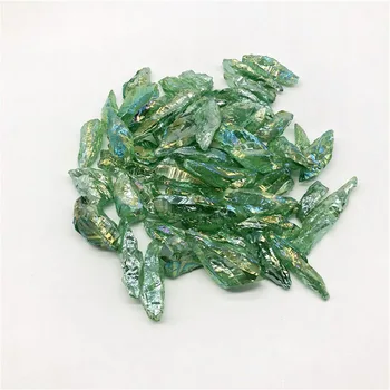 50 г Натурален Гальванический зелена Аура Quartz Crystal Груб Камък за окачване