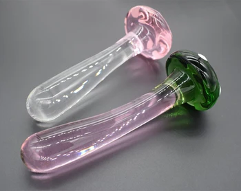 Кристална гъбички на Пениса Стъклен женската G-Spot Анален анален накрайник Мъниста Мастурбация еротичен удължител за възрастни секс-играчки, Продукти