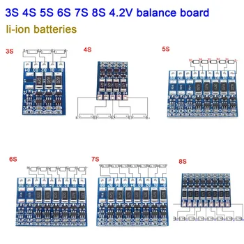 3S 4S 6S 5S 7S 8S 4.2 V li-ion batteries balancer board lithium balncing full charge батерия balance board 3.7 V BMS
