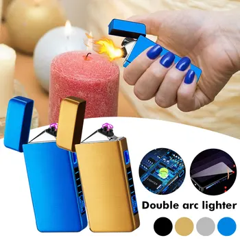 Цигара Електрическа Запалка Плазмени Запалки За Пушачи Ветрозащитный Беспламенный USB Акумулаторна батерия С led Дисплей Захранване Мъжки Подаръци