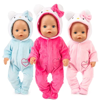 New Baby born кукла clothes 18 инча синьо и розово червен Детски дрехи kitties еднорози кукли подаръци за деца коледен подарък