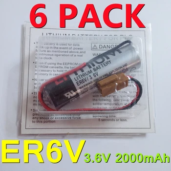 6ШТ Истински Батерия За TOSHIBA ER6V 3.6 V 2000mAh Батерия АД С Кафява Вилица