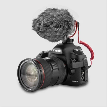Rode VideoMicro Compact On-Camera Микрофон за Запис Interview with Microphone Rycote Lyre Shock Mount for Canon Nikon DSLR
