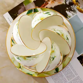 Направи си САМ free to match with domestic ceramic bowl plate plate bone китай soup pot лъжица steak plate high grade tableware