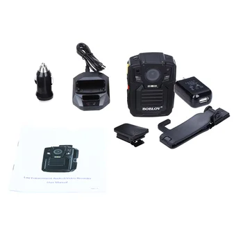 BOBLOV HD66-02 64GB HD 1296P Ambarella Body Camera Wearable 2.0 LCD Police Mini Camera Video Recorder mini Body cam bodycam