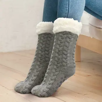 Hirigin 2019 New Huggle Winter Чехъл Чорапи Cozy Fuzzy Ultra-Plush Fleece Anti-Slip Grips Зимни чорапи