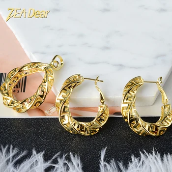 ZEADear Jewelry 2021 New Copper Classic Jewelry For Women Обеци С Висулка, Романтична Комплекти За Сватбеното Парти Юбилей На Мода