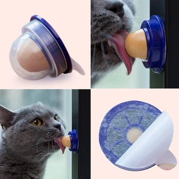 Котка Sugar Топка Cat Snacks Candy Licking Solid Nutrition Cat Snacks Cat Treats Energy Ball Toy with Natural Catnip and Sucker