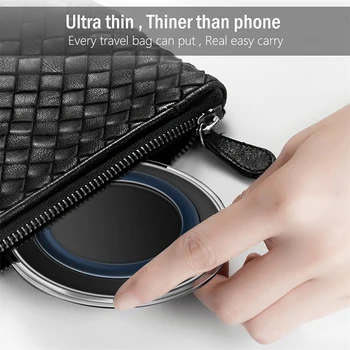 Оригинален Samsung Wireless Charger Adapter Qi Charge Pad За Galaxy S6 S7 EDGE S8 S9 S10 Plus Note 4 5 За Iphone 8 X XR XS Mi 9