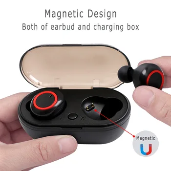 Bluetooth слушалка 5.0 TWS Безжични слушалки Слушалки, Спортни 3D Стерео Слушалки за игри на Слушалки С Микрофон зарядно устройство ще захранване на Кутия за телефон