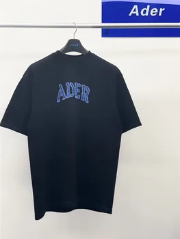 ADER ERROR тениска на Мъже, Жени 1:1 с Високо Качество Син на Бродирани Буквално Лого Adererror Tee ADER Блузи С Къс Ръкав