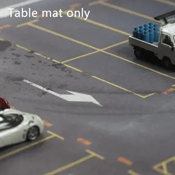 1:64 и Модела на Автомобила Сцена Паркинг Подложка За Моделиране Играчки Автомобили Движение на Пътни Знаци за Разпознаване на Играчки Децата Играят на Тепиха 40 см Х 10 см