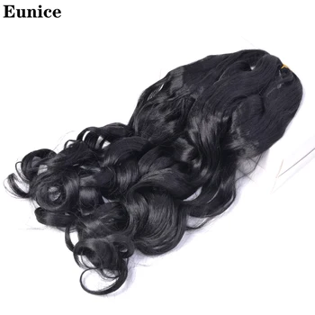Eunice 24 инча Спирала Къдря Синтетични Заплитане на Косата Френски Къдрици Предварително Опъната на една Кука Тъкане на Косата За Жени Руса