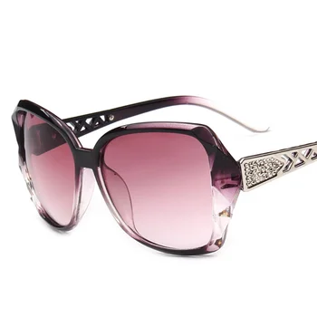 Модерен Квадратен Риболовни слънчеви очила Дамски Риболовни очила с Големи Лилави Дамски Слънчеви очила Огледално Нюанси Дамски Oculos DeSol Feminino