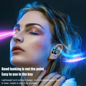 Безжични Слушалки Bluetooth 5.0 Сензорно Управление HD Стерео Слушалки Спортна Водоустойчива Слушалки Слушалки С Зарядно Калъф 3500 mah