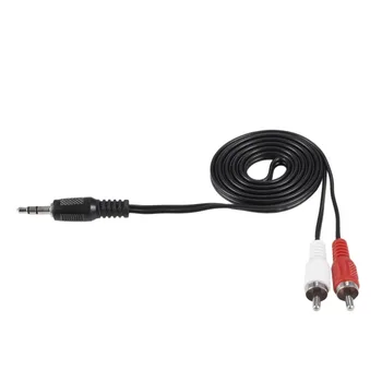 Mini 3.5 mm Jack Plug to 2 RCA Male Music Stereo Audio Y adapter Адаптер Кабел Кабел Кабел AUX вход за Mp3 Pod Телефон TV Тонколони