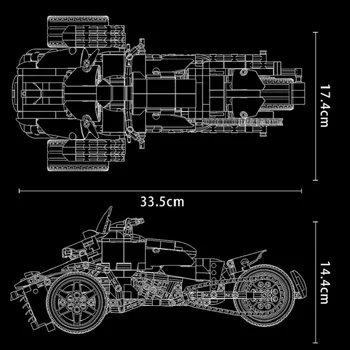 2021 Нови Строителни Блокове, Тухли Мотоциклет Can-Am Spyder F3-S 903 бр. Модел на Механичен Трафик Серия Играчки за Деца, Подарък За Момчета
