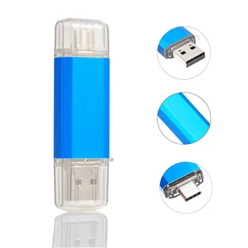 Flashion Type-C Smart Phone USB 2.0 Flash Drive 8G 16GB 32GB 64GB 128GB Metal Pen Устройства Wholesale Custom LOGO Memory Stick