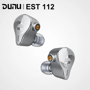 DUNU EST 112 1DD+1BA+2EST Тройна Хибриден Quad Driver In-ear Monitor слушалки Слушалки Litz MMCX Кабел 2.5/3.5/4.4 мм Plug EST112