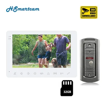 7-инчов HD IR звънчева Камера видео домофон Systemsupport TF Видео или изображение Запис / предложението за Откриване Контрол на достъпа