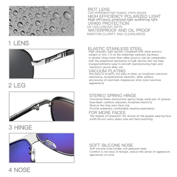 MSETOUTM Поляризирани слънчеви очила Мъжете 2022 UV400 Водача Класически Марка Дизайнер На Открито Мода Метални Слънчеви очила 272