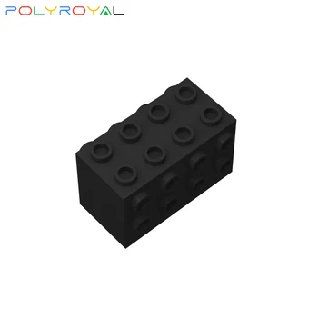 Строителни блокове 2x4x2 тухли с осем шишками от двете страни 1 БР Съвместими Монтаж на Частиците Части Moc Toy Gift 2434