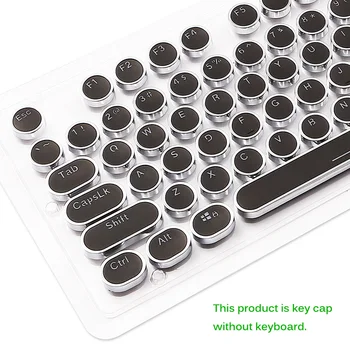 Ръчна Детска Клавиатура KeyCaps Персонални Ретро Пишеща Машина Key Cap 104 Key Plating Steampunk Round Keycap Real