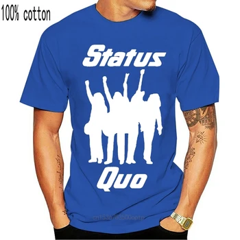 STATUS QUO SILHOUETTE BAND Music Red, Black or White (S-3XL) T-SHIRT 2017 New Cotton Top Quality Top Tee T SHIRT
