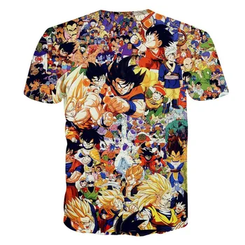 2021 New DBZ Bulma борба зеленчуци T-shirt 3D Men Women Аниме Kid Goku Goten Gohan T Shirt Harajuku Summer Tee Тениски