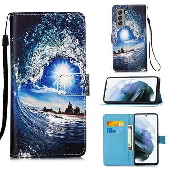 Луксозен Кожен Калъф за Samsung Galaxy S20 S21 FE Ultra S10E S8 S9 Plus Note 20 Ultra Fundas Full Protect Калъфи за мобилни Телефони